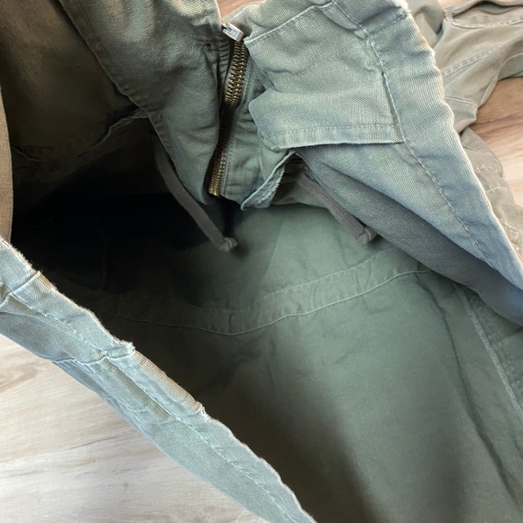 Old Navy Military Field Jacket Mens Small Army Green Full Zip Cotton Utility Zip - Picture 7 of 10